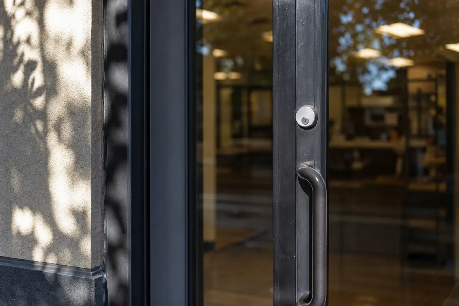 Mortise lock on a storefront door in Wentzville, MO